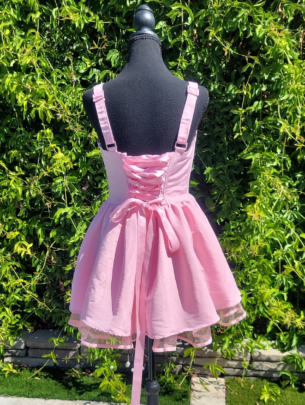 Sugar Thrillz "Dolls Kill" Magic Moves Corset Pink Dress Sz L